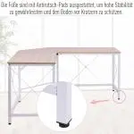 L-Format Hörnskrivbord Modern Design Rymligt Vinkelskrivbord MDF för Hemmakontor Naturlig Träfinish Natur 150 X 150 X 76 Cm