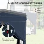 Lusthus Partytält Pop-Up Paviljong Vit av Polyester och Metall för Trädgård och Camping Vintertätt Tält med 4 Sidopaneler 2,5 x 2,5 m