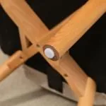 Vingstol med Pall Relaxstol Beige av Tyg med Sladdlook och Trä för Vardagsrummet Stoppad Fåtölj TV Stol Bekväm Design