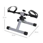 Mini Motionscykel Pedaltränare för Armar och Ben Hopfällbar med Kontinuerligt Motstånd för Rehabilitering och Fitness