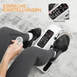 Mini Ellipsmaskin för Hemmet och Elektrisk Crosstrainer med 12 Hastigheter och 7 Motstånd Ergonomisk och Stabil Vit Metall och Plast