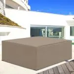 Skyddsöverdrag för Trädgårdsmöbler Hållbar Beige Oxford för Vinterförvaring och Vattentätt Skydd mot Väder och Vind 275 x 205 x 90 cm