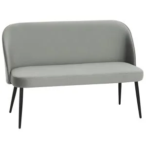 Soffa 2-sits Modern Grå Sammet och Metall för Vardagsrum Bekväm Polstrerad Design med Träram och Mjuk Sits 117 cm