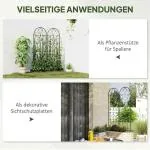 Metallspaljé Set Om 2 För Pluggning Rostskyddad Spaljé För Klätterväxter 50 X 150 Cm Trädgårdsspaljé För Krukväxter Växtspaljé För Tomater Grönsaker Blommor Klätterväxter Svart