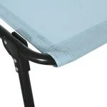 Solsäng Prisvärd Turkos Metall för Trädgård och Pool med Hopfällbar Design och Andningsbart Tyg Stabil Konstruktion för Vila 189 x 58 x 30 cm