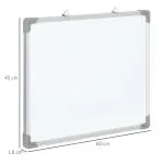 Magnetisk Whiteboard med Staffli, Justerbar Skrivtavla för Kontor och Skola, Inkluderar Pennor och Magneter, Vit, 60 x 45 cm