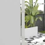 Paviljonggardiner 2-pack med Fönster och Dörrar för Trädgårdspaviljong Hållbar och Vattenavvisande Vit Tyg för 3 x 3 m
