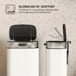 Liten Soptunna med Pedal Gräddvit Rostfritt Stål för Badrum och Toalett Kompakt Papperskorg med Mjukstängande Lock Hygienisk och Hållbar 5 l