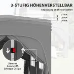 Lusthus Paviljong Pop-Up Partytält Ljusgrå av Polyester och Metall för Trädgård och Camping Vintertätt Tält med 6 Sidopaneler 3 x 6 m