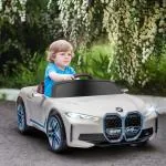 Barnelbil BMW Licensierad Vit av Plast och Metall för Barn 3-5 År med Fjärrkontroll och MP3 Spelare Strålkastare Hastighet 3-5 km/h
