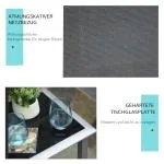Trädgårdsgrupp i Metallnät 3 Delar, Modern Sittgrupp med Två Fåtöljer och Bord, Väderbeständig Design för Balkong, Svart