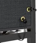Vedställ Vedhylla Svart av Metall för Utomhusbruk Set om 2 Vattentät med 600D Oxford Överdrag UV-Skydd 176 x 163-175 cm