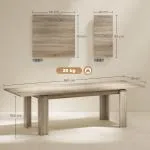 Utdragbart Matbord 180-260 cm för 6-10 Personer i Trä