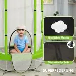 Barnstudsmatta med Skyddsnät för Inomhus- och Utomhusbruk, 3-6 År, Grön