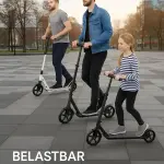 Barnsparkcykel Hopfällbar med Stötdämpning Höjdjusterbar från 14 År Aluminium 92,5 X 37,5 X 87-101,5 Cm