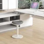 Kontorspall Pendelpall Grå av Mesh och Metall för Kontoret Ergonomisk Snurrstol Höjdjusterbar Bekvämt Arbete