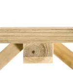 Trädgårdsbänk i Rustik Stil, Enkel Träbänk för Utomhusbruk, Robust Sittplats för Trädgård och Uteplats, Natur, 98 x 50 x 39,5 cm