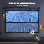 Projektorduk för Hemmabio och Presentationer med Väggmontering Hållbar och Ergonomisk Svart Tyg och Metall 84 tum 171 x 130 cm