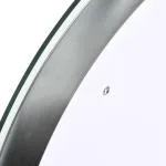 Kleankin Badrumsspegel LED Spegel Silver av Glas för Modernt Badrum Rund Spegel med Touchfunktion och Anti-Fog Ø 50 cm