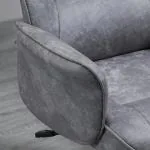 Ergonomisk Kontorsstol XXL, Robust Skrivbordsstol med Hög Rygg och Gungfunktion, Bekväm Arbetsstol för Långa Dagar, Ljusgrå, 120 kg
