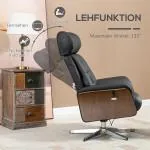 Relaxstol TV-stol med Pall Svart av Konstläder för Komfort och Avkoppling Vridbar Liggstol Lastkapacitet upp till 150 kg Ergonomisk Design