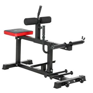 Benträning bänk och Vadpressmaskin med Hjul för Fitness och Sport i Hemmet Hållbar och Stabil Svart Stål för Benstyrka och Träning
