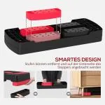 Aerobic Stepper Stegbräda Höjdjusterbar Röd av Plast för Fitness och Hemmaträning Motionscykel med 3 Nivåer 10-20 cm
