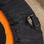 Studsmatta Fitness Rebounder Hopfällbar Svart av Stål och Tyg för Vuxna Ministudsmatta med Handtag 100 kg Ø 102 cm