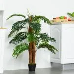 Konstgjord Palm i Kruka, Naturtrogen Konstväxt för Inomhusbruk, Underhållsfri Dekoration för Hem och Kontor, Grön, 120 cm
