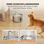 Kattfontän 2.5 L och Vattenfontän för Katter med Tyst Pump och Aktivt Kolfilter Hållbar och Säker Vit Plast 19.4 x 19.4 x 18.7 cm
