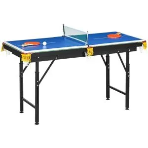 Spelbord Multispelbord Grön av Stål och MDF för Barn och Vuxna 2-i-1 Bordtennis och Biljard Multifunktionell 140 x 63 x 60-80 cm