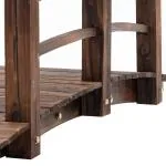 Trädgårdsbro Träbro Dammbro Dekorativ Bro med Räcken upp till 180 Kg Mörkbrunt Granträ 152,5 X 67 X 48 Cm