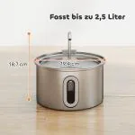 Kattfontän 2.5 L och Vattenfontän för Katter med Tyst Pump och Aktivt Kolfilter Hållbar och Säker Vit Plast 19.4 x 19.4 x 18.7 cm
