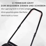 Gräsmattrulle U-Handtag Trädgårdsrulle 40 Cm Diameter 60 L Vattensandfyllning Metall för Perfekt Gräsmatta Svart 57 X 40 X 123 Cm