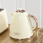 Vattenkokare 2200 W med Utsiktsfönster, Filter och Snabbkokning, Beige
