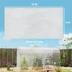Växthusfilm Trädgårdsfilm Vattentät Transparent av Plast för Växthus och Tunnlar UV-Skydd och Rivbeständig 7 x 8 m