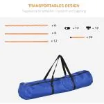 Agility Träningsset Hundsport Orange av Plast för Hundar 6-Delat Set med Flätade Stavar och Visselväska Träningstillbehör