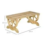 Trädgårdsbänk i Rustik Stil, Enkel Träbänk för Utomhusbruk, Robust Sittplats för Trädgård och Uteplats, Natur, 98 x 50 x 39,5 cm