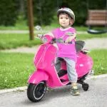 Elmotorcykel för Barn med MP3-musik och Strålkastare, 3–6 År, Konstläder och Metall, Rosa, 108 x 49 x 75 cm