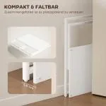 Skrivbord Hopfällbar Platsbesparande Vit MDF för Hemmakontor med Monitorhylla Arbetsbord för Studier 100x48x87,5 cm