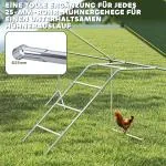 Lekställning för Höns Justerbar Silver och Naturfärgad Trä för Hönshus Aktivitetsleksak med Gunga och Sittpinnar 82x150x110 cm