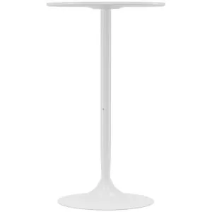 Barbord Ståbord Silver av Härdat Glas och Stål för Kök och Bar Runt Bord Modern Design för Afternoon Tea 60 x 60 x 102 cm