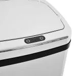 Automatisk Soptunna med Sensor Rostfritt Stål Beröringsfri Avfallshantering Silver 50 L