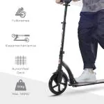 Barnsparkcykel Hopfällbar med Stötdämpning Höjdjusterbar från 14 År Aluminium 92,5 X 37,5 X 87-101,5 Cm