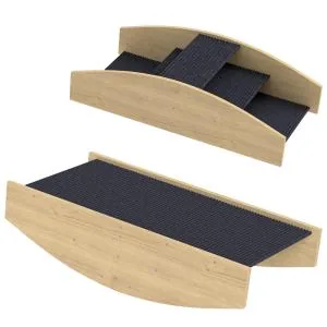Hundgunga Agilityhinder 2-i-1 Vippbräda Natur av Trä för Små Hundar Agility Ramp för Balans och Träning 80 x 39,5 x 20 cm