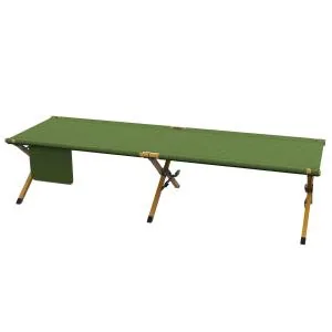 Solstol Trädgårdssäng Mörkgrön av Oxford Tyg och Metall för Trädgård och Balkong Hopfällbar Relaxsäng med Sidficka 196 x 64 x 45 cm