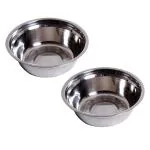 Upphöjd Matbar Rostfria Skålar Ergonomisk Matstation för Hundar MDF Skonar Nacke och Rygg Kaffebrun 58,4 X 30,5 X 25,4 Cm