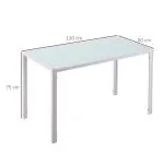 Matsalsbord Prisvärd Vit Trä för Kök och Matsal med Modern Design och Stor Lastyta för Hemmet och Familj 120 x 60 x 75 cm