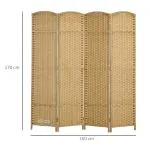 4-panels Rumsavdelare, Vikbar, för Vardagsrum, Sovrum och Hemmakontor, Natur