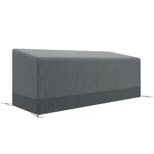 Skyddsöverdrag för Trädgårdsmöbler Hållbar Ljusgrå Oxford för UV Skydd och Vattentätt Skydd mot Regn och Vind 190,5 x 72 x 76cm